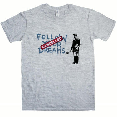 Banksy Follow Your Dreams Graphic T-Shirt For Men 8Ball